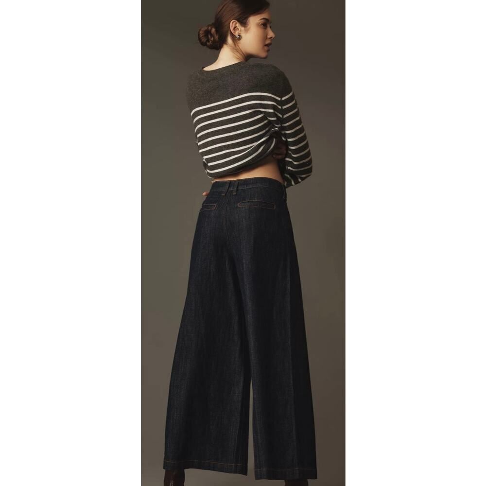 Anthropologie Pilcro Seamed Flounce High-Rise Wide Leg Jeans Women’s Sz. 29 - Picture 3 of 6